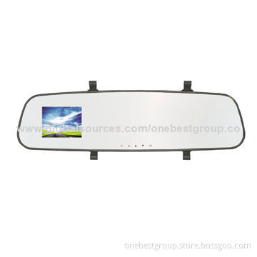 2.7" Car Rear-view Mirror Monitor, 1,080P/120 Degrees Wide Angle/Record Gravity Sensing Information
